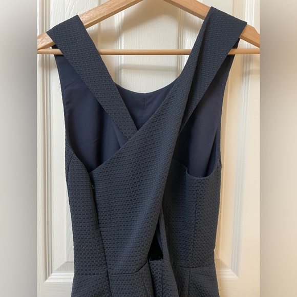 Navy Blue Club Monaco Cross Back Party Dress - Picture 5 of 12